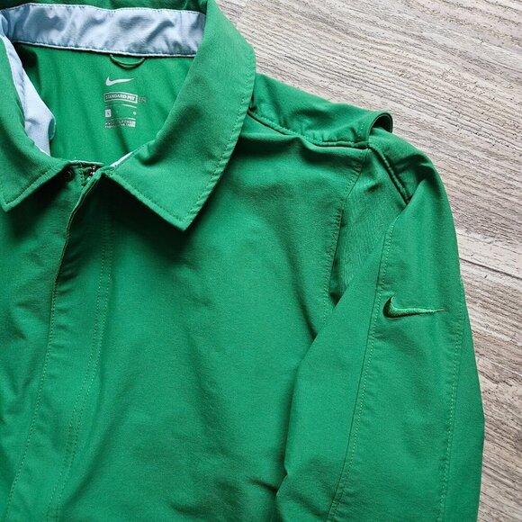 Nike Repel Player Men's Golf Jacket Green Size Large Water Resistant 2 way zip - Picture 14 of 16